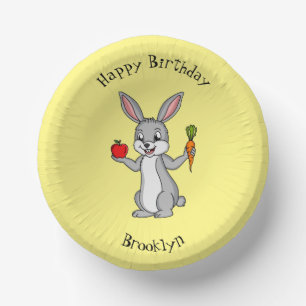Bols En Carton Cute bunny rabbit with vegetables