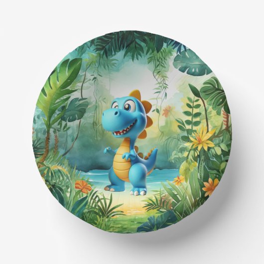 Bols En Carton Cute Dinosaur Papier Bowl (Recto)