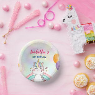 Bols En Carton Cute Magical Rainbow Unicorn Bonne fête d'annivers