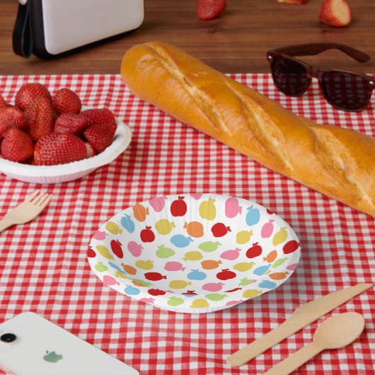 Bols En Carton Cute pomme (Pique-nique)