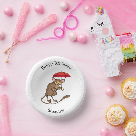 Bols En Carton Cute Tarsier avec dessin animé parapluie (Fête)