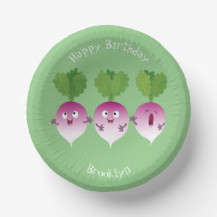 Bols En Carton Cute turnip légumes trio chanter dessin animé