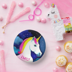 Bols En Carton Cute Unicorn Magique Star Fille Nom Anniversaire