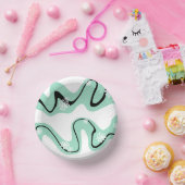 Bols En Carton Daisy Groove en vert, noir et blanc (Fête)