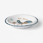 Bols En Carton Dame Art déco avec fleurs blanches (Angulaire)