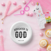 BOLS EN CARTON DÉDIÉ À DIEU COOL PERSONNALISABLE NOIR TEXTE (Fête)