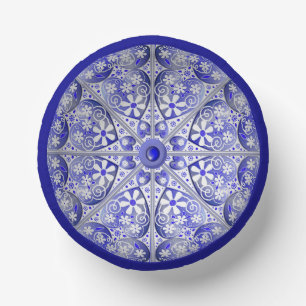 Bols En Carton Dentelle céramique Bleu de Grèce
