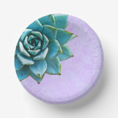 Bols En Carton Dentelle succulente de lavande d'aquarelle (Recto)