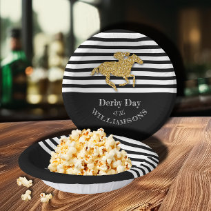 Bols En Carton Derby Racehorse Black White Stripes