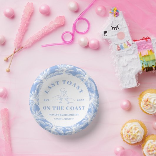 Bols En Carton Dernier Toast Sur La Côte Beach Bachelorette Côtiè (Fête)
