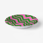 Bols En Carton Dessin chevron zigzag vert rose (Angulaire)