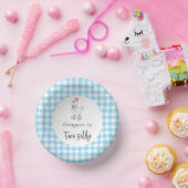 Bols En Carton Deux sots Oie Bleu Anniversaire (Fête)