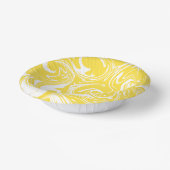 Bols En Carton Déversement - Citron jaune et blanc (Angulaire)