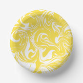 Bols En Carton Déversement - Citron jaune et blanc (Recto)