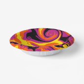 Bols En Carton Déversement - orange, noir, rose et jaune (Angulaire)