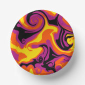 Bols En Carton Déversement - orange, noir, rose et jaune (Recto)