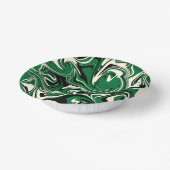 Bols En Carton Déversement - vert, crème et noir (Angulaire)