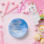 Bols En Carton Devis Sky de nom personnalisé (Fête)