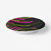 Bols En Carton Diagonales en vert citron, rose et noir (Angulaire)