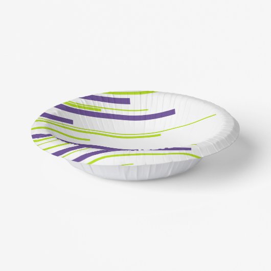Bols En Carton Diagonales en vert citron vert et violet (Angulaire)