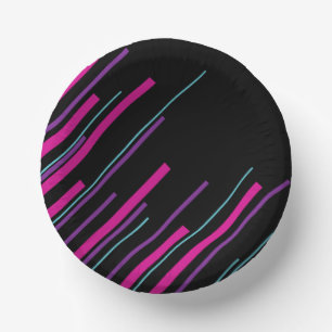 Bols En Carton Diagonales - rose, violet, bleu et noir