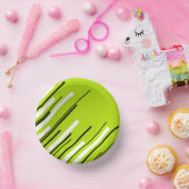 Bols En Carton Diagonales - Vert citron vert (Fête)