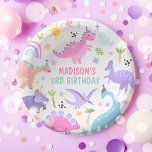 Bols En Carton Dinosaure rose fête d'anniversaire<br><div class="desc">Dinosaure rose Anniversaire Boules de papier de fête Tous les modèles sont © PIXEL PERFECTION PARTY LTD</div>