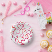 Bols En Carton Doodles Coeur tendance 01 (Fête)