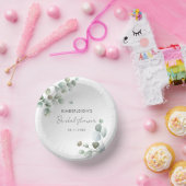 Bols En Carton Douche de mariage au script eucalyptus aquarelle (Fête)