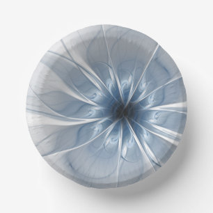 Bols En Carton Doux et tendreté bleu fleur imaginaire fractal cu