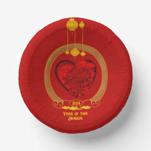 Bols En Carton Dragon Heart, Année du Dragon