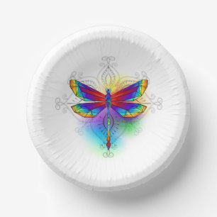 Bols En Carton Dragonfly en arc-en-ciel