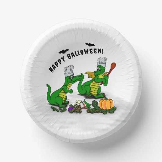 Bols En Carton Dragons - Joyeux Halloween ! Aujourd'hui je vais c (Recto)