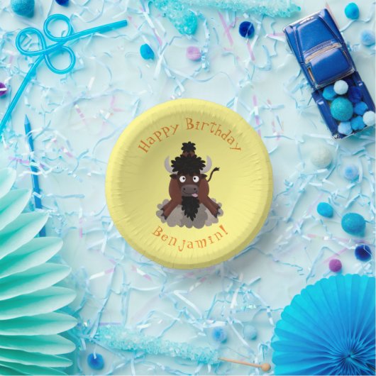 Bols En Carton Drôle bison de bison de buffle personnalisées anni (Fête)