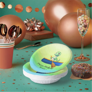 Bols En Carton Drôle dinosaure Kayak voile fête d'anniversaire