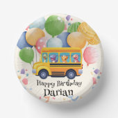 Bols En Carton Drôle dinosaure Retour À L'École Balloon Bus Anniv (Recto)