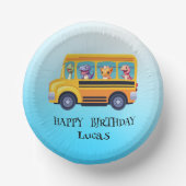 Bols En Carton Drôle dinosaure Retour à l'école Bus garçon Annive (Recto)