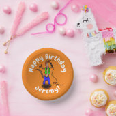 Bols En Carton Drôle lézard chantant avec bande dessinée de micro (Fête)