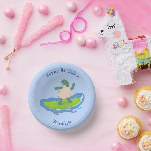 Bols En Carton Drôle tortue vague de surf dessin animé (Fête)