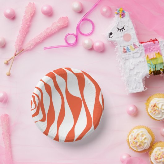 Bols En Carton Ebb et flux 4 en orange et blanc (Fête)