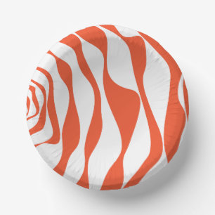 Bols En Carton Ebb et flux 4 en orange et blanc