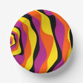 Bols En Carton Ebb et flux 4 - Noir, rose, orange et jaune (Recto)