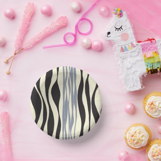 Bols En Carton Ebb et flux en noir, gris et crème (Fête)