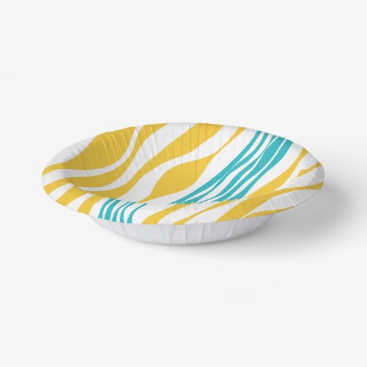 Bols En Carton Ebb et flux - Turquoise & Jaune (Angulaire)