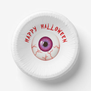 Bols En Carton Éffrayant Bloodshot Eyeball Halloween heureux