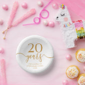 Bols En Carton Élégant 20e anniversaire de Mariage Champagne (Fête)