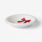 Bols En Carton Elégant Baby shower rouge coquette Bow (Angulaire)