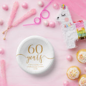 Bols En Carton Élégant Champagne 60e anniversaire de Mariage (Fête)