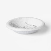 Bols En Carton Élégant classique Rococo Floral (Angulaire)