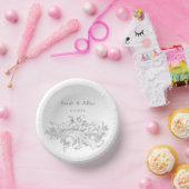 Bols En Carton Élégant classique Rococo Floral (Fête)